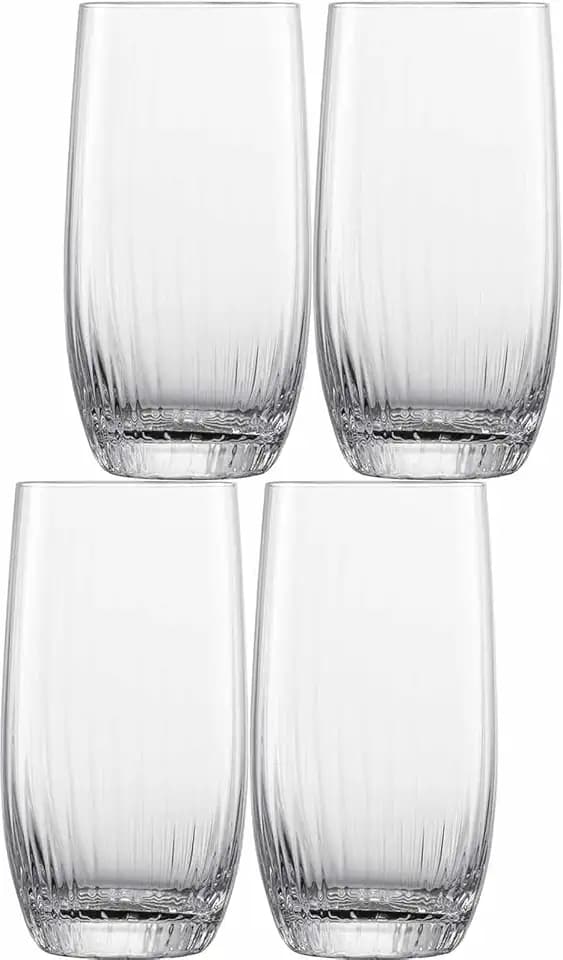 Zwiesel Glas Fortune Longdrinkglas aus hochwertigem Glas hergestellt, 4-teiliges Set, Maße: Höhe: 14.6 cm, Durchmesser: 77.5 mm, Volumen: 499 ml, 122326