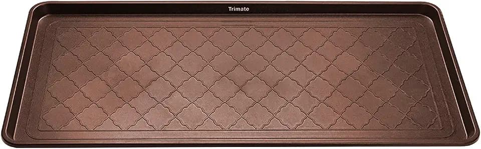 All Weather Boot Tray Extra Large 40"x20" - Brown Plastic Shoe Mat