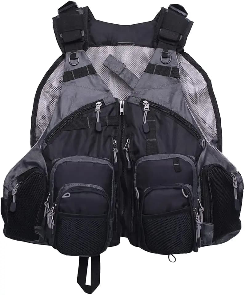 Raprance Fly Fishing Vest Backpack - Adjustable Lightweight and Quick-Dry, with 17 Pocketsfor Trout Bass Saltwate
