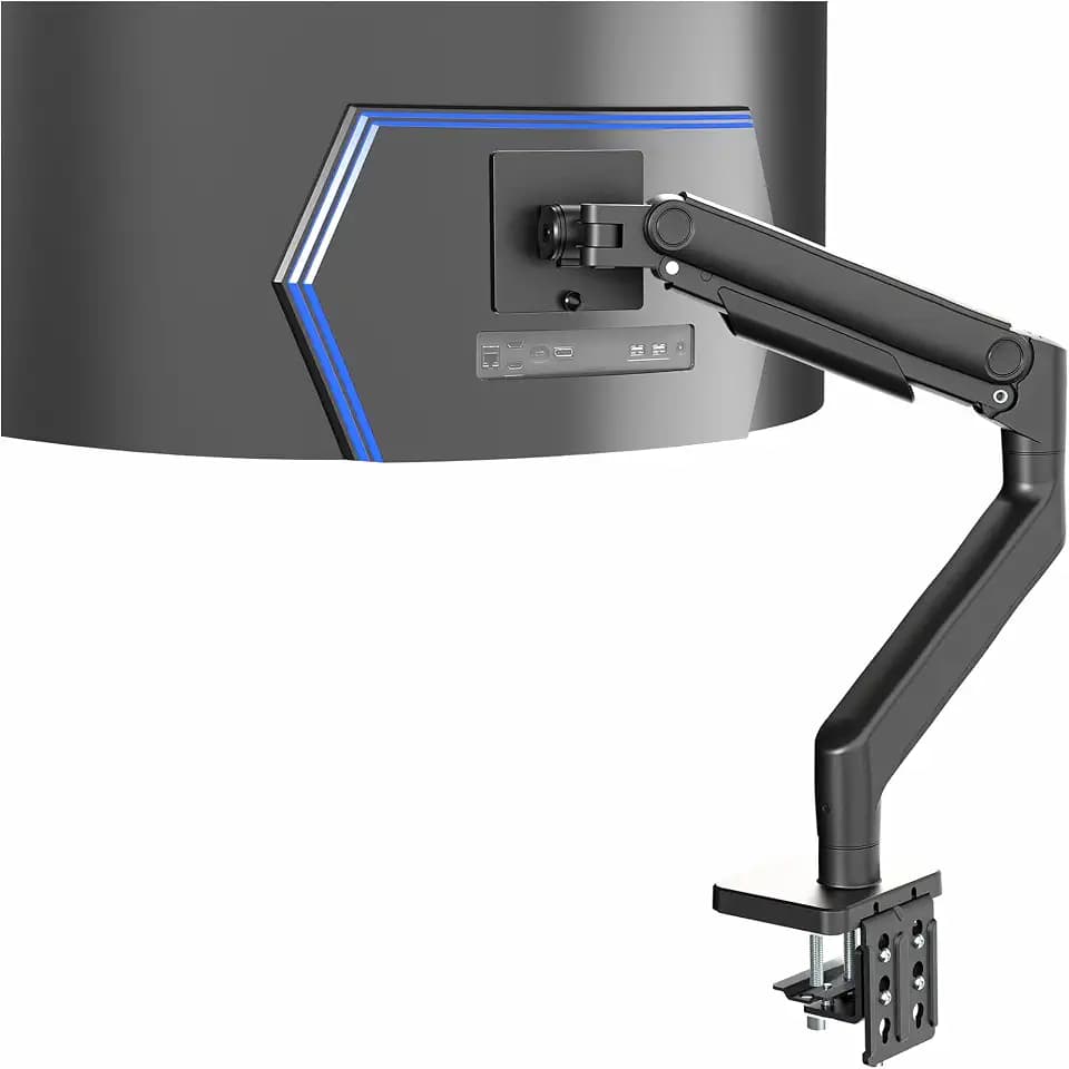 VIVO Heavy Duty Aluminum Ultrawide Monitor Tension Arm for up to 49 inch Screens, Holds 44 lbs, Premium Desk Mount Stand Designed for Samsung Odyssey G9 and More, Black, STAND-V101V