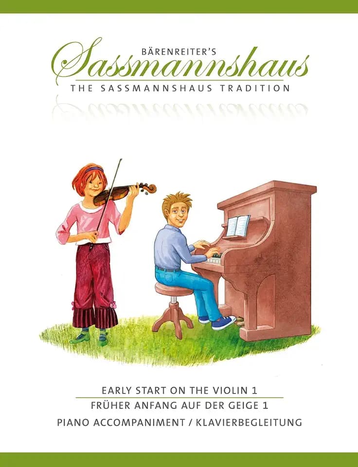 Früher Anfang auf der Geige 1 / Early Start on the Violin 1 -Klavierbegleitung-. Spielpartitur. Bärenreiters Sassmannshaus