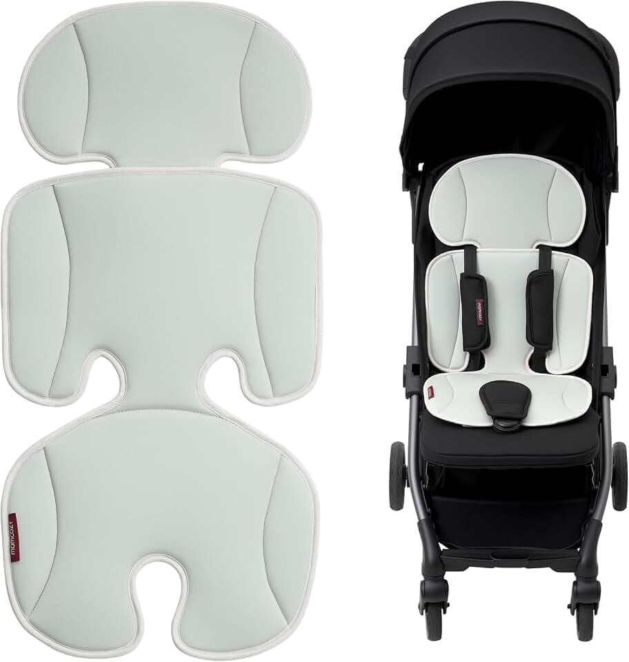 Momcozy Breathable Stroller Liner, Detachable 2-Piece Cooling-Touch Pad