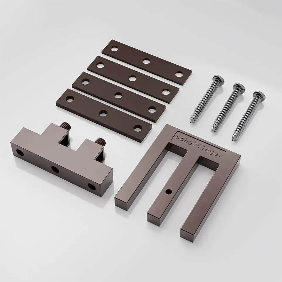 EM3 Fensterriegel für die kombinierte Sicherung doppelflügeliger Fenster (Sepiabraun)