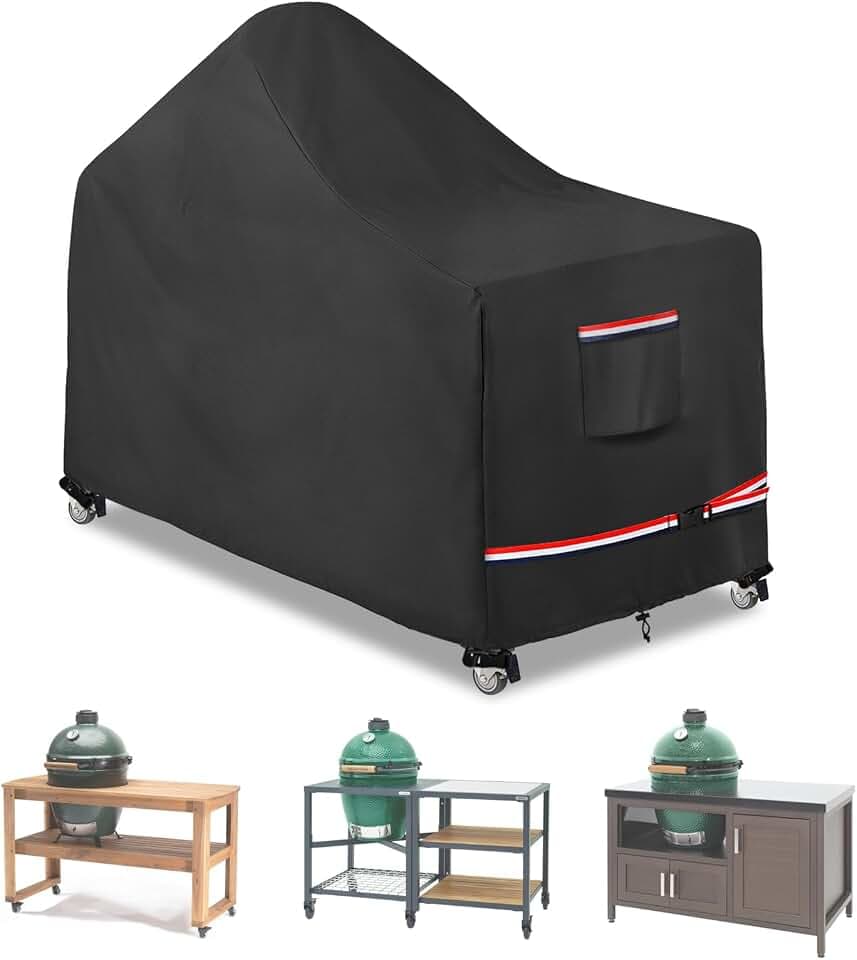 Grill Cover for 72 Inch Big Green Egg Grill Table, Waterproof Heavy Duty Outdoor Grill Cover, Kamado Ceramic BBQ Grill Cover, XL Green Egg Cover, Grill Cart Cover