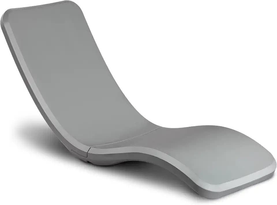 Coast Modern in Pool Lounge Chair - Waterproof & Weighted Chaise Lounger - Outdoor Pool Furniture for Patio or in Baja Shelf - Gray