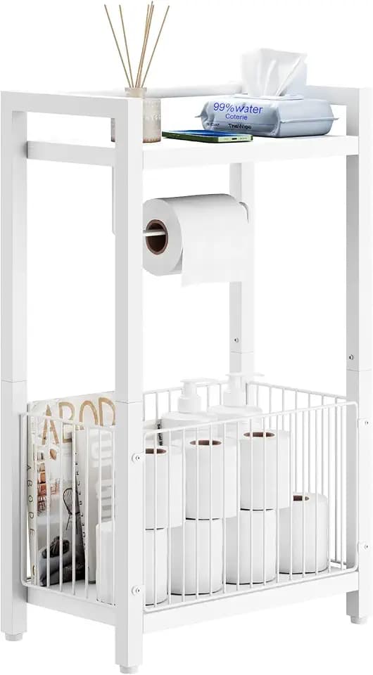 IBUYKE Toilet Paper Holder Stand Bathroom Tissue Roll Dispenser UTLJ020W