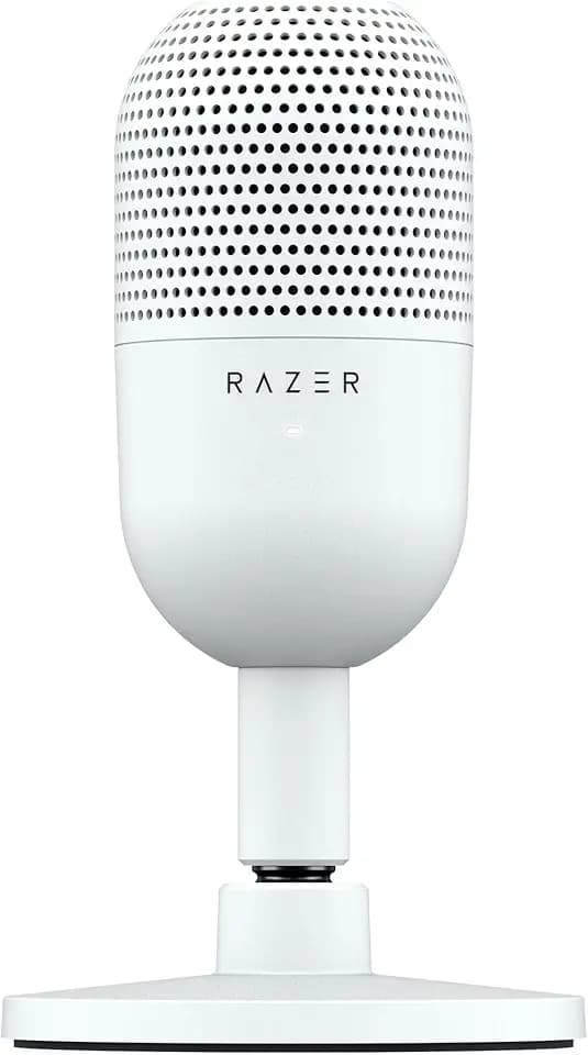 Razer Seiren V3 Mini - Ultrakompaktes USB-Mikrofon (14mm Kondensatormikrofon, Supernierencharakteristik, Tap-to-Mute-Sensor mit LED-Anzeige, integrierter Stoßdämpfer, Plug-and-Play-Design) Weiß