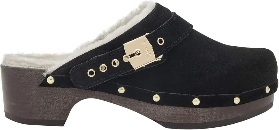 PESCURA ROBIN Suede/Sheepskin Black