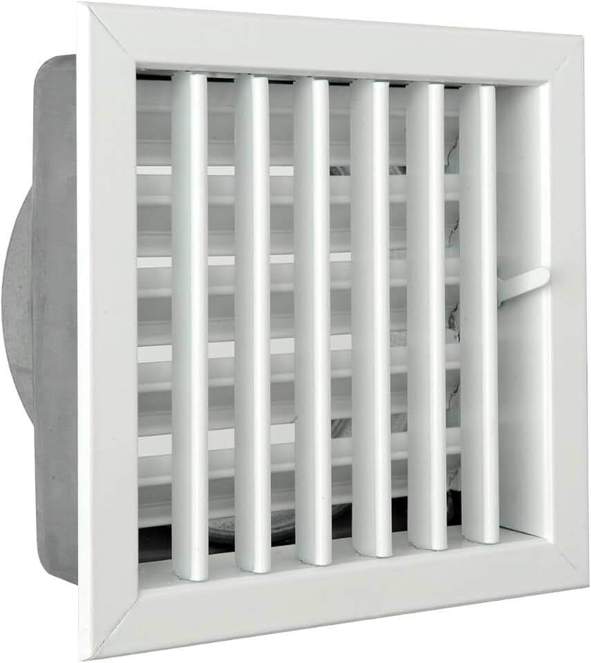 Die Belüftung gcsib1818140-y Gitter eingebaut für Kamine, Aluminium lackiert weiß, 180 x 180 mm