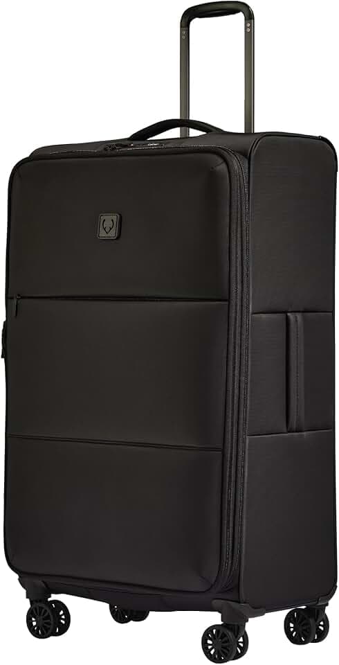 ANTLER Soft Stripe Large Checked Luggage, Black, 31.9", 105-122L