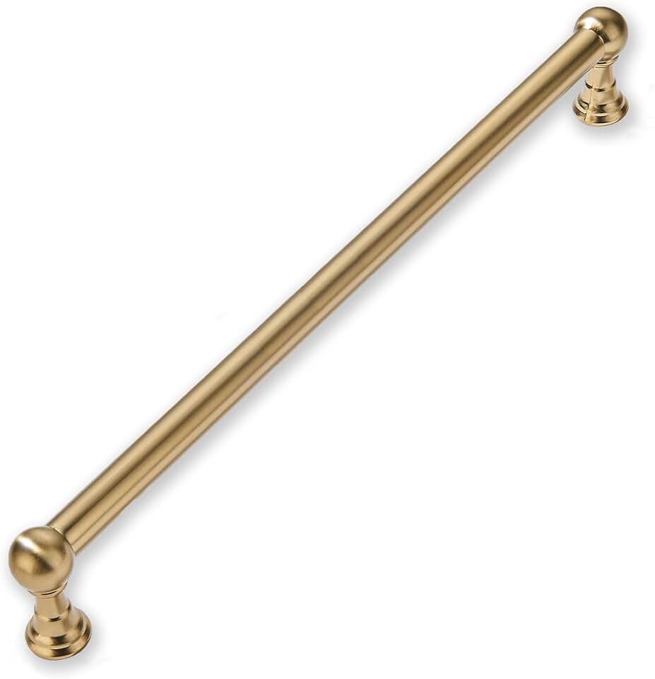 1 Pack Appliance Pull 18 Inch Solid Kitchen Cabinet Handles Champagne Bronze Cabinet Pulls Modern Satin Brass Drawer Pulls Cabinet Hardware Kitchen Handles for Cabinets Cupboard Handles