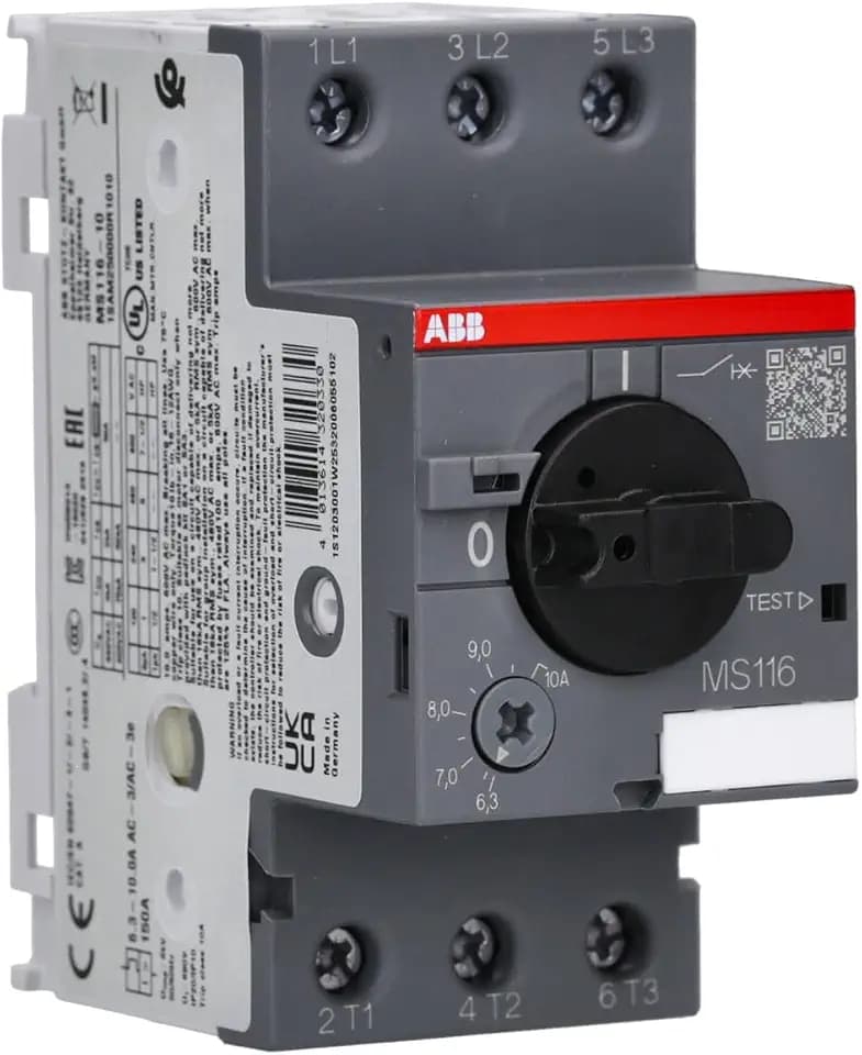 ABB MS116-10 Motorschutzschalter - 6,3 bis 10 A - 1SAM250000R1010