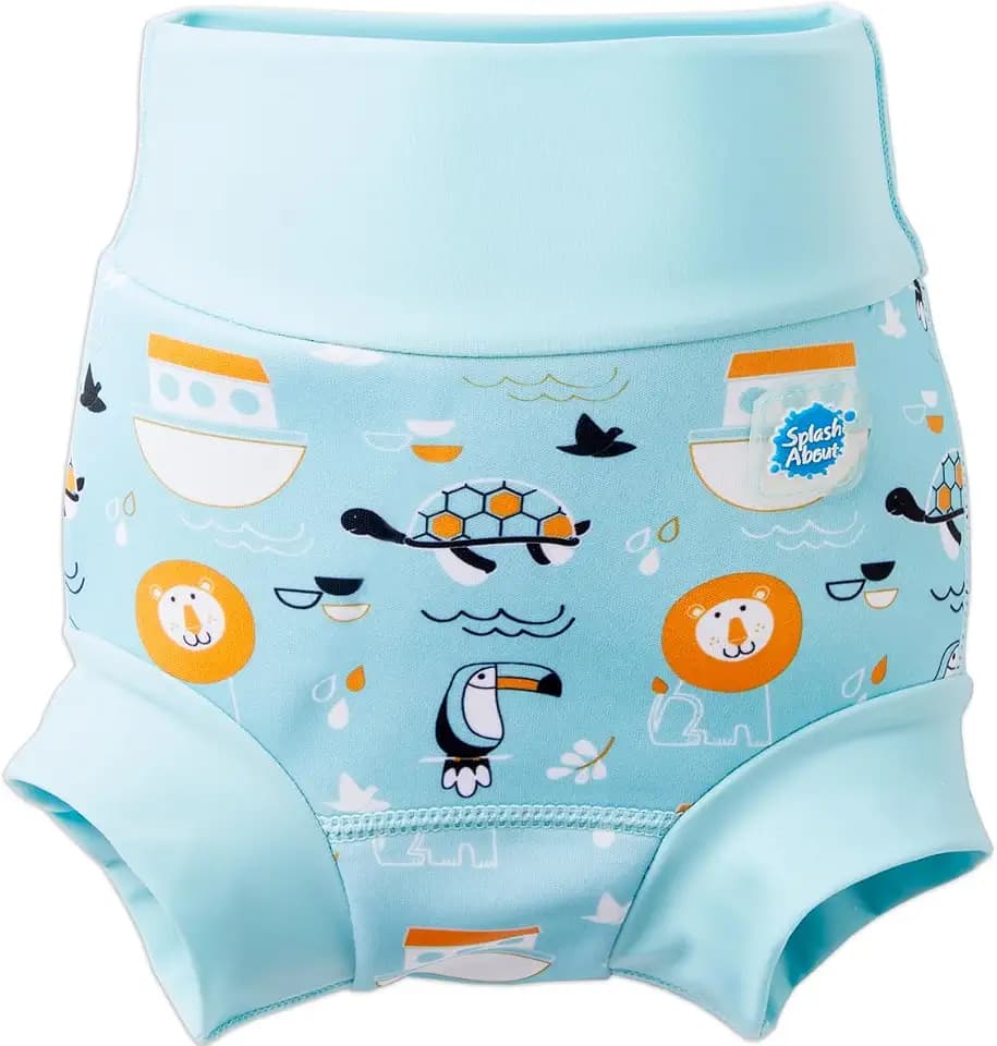 Splash About Happy Nappy Reusable Swim Diaper, Noah's Ark, 6-12 Months