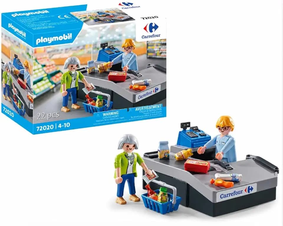 Playmobil 72020 – Carrefour – Exklusive Edition Carrefour – Supermarkt – Figuren und Zubehör – Nachahmungsspiel ab 4 Jahren