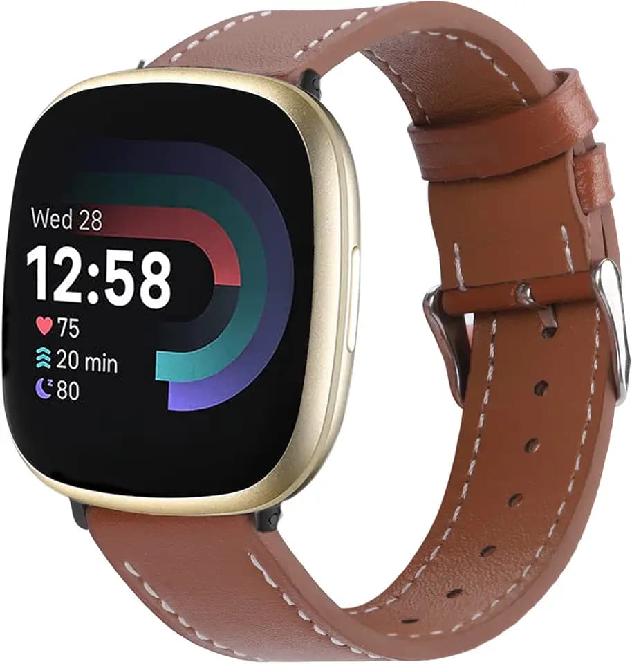 Leather Bands for Fitbit Versa 3/Sense 2/Sense