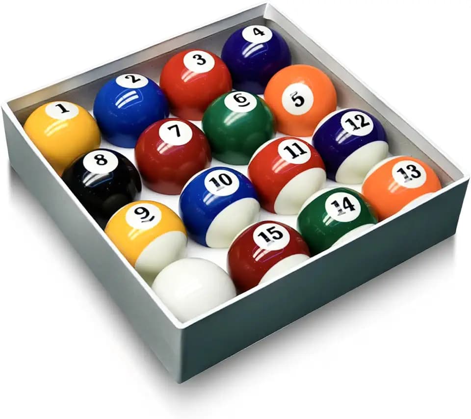 HMQQ 2-1/4 Inch Billiard Balls, 16-Piece Regulation Pool Ball Set