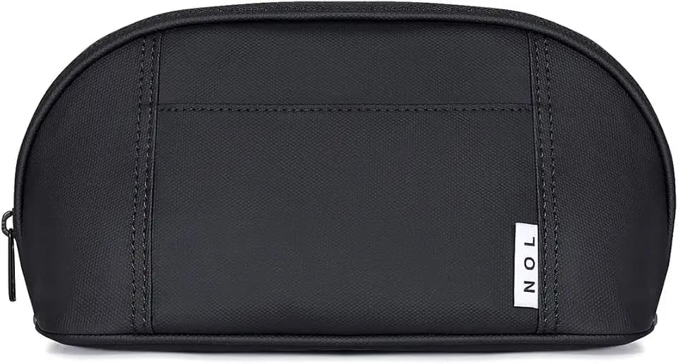 NOL Freezable Snack Bag, Black Insulated Leak-Proof Lunch Cooler Bag, Reusable Zip Closure Travel Work Tote Keeps Food Fresh for Hours, 4L
