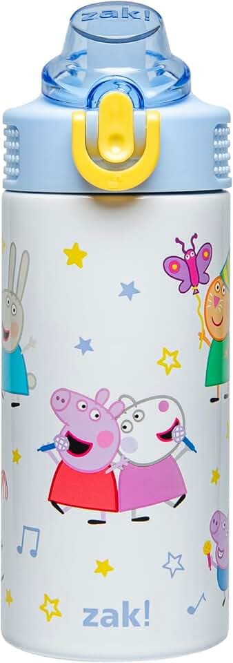Zak Designs Peppa Pig Sage 14oz Leak-Proof Straw Kids Water Bottle
