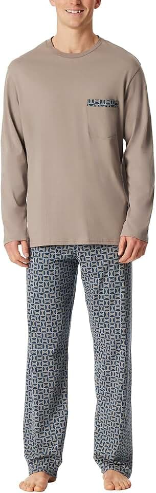Schiesser Herren Langer Schlafanzug Pyjama Lang - 159633