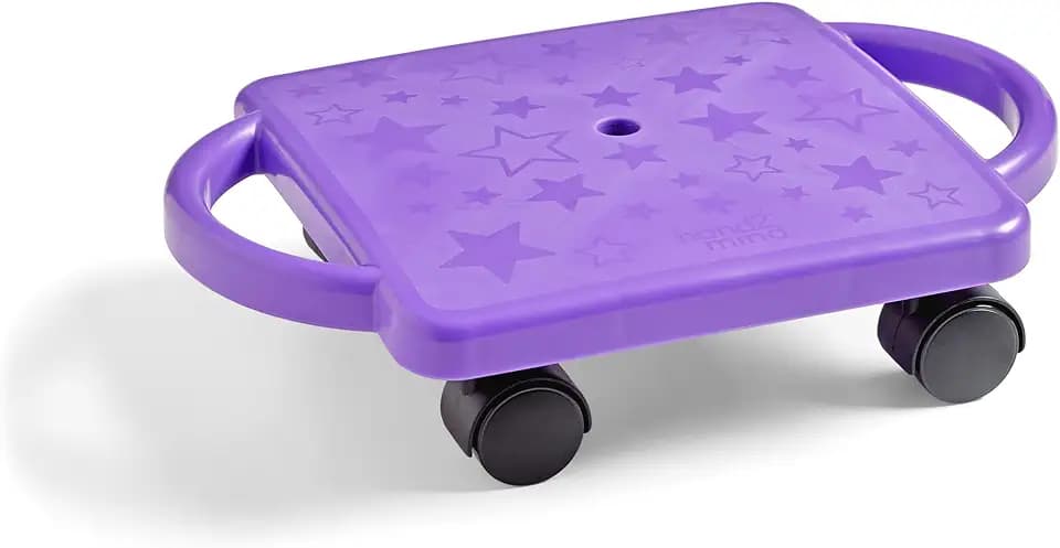hand2mind Purple Indoor Scooter Board with Handles, Ages 5+