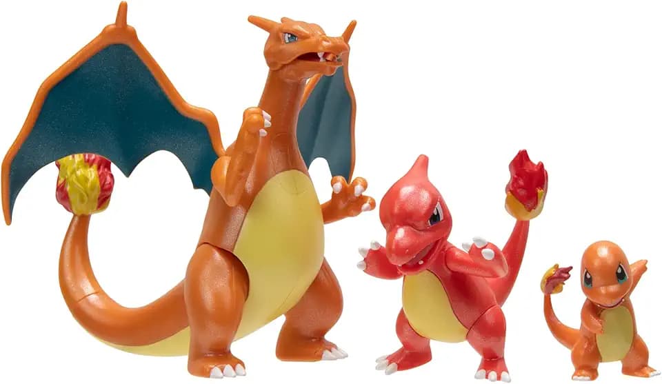 Pokémon PKW2777 - Select Entwicklungs Multipacks - Glumanda, Glutexo, Glurak, offizielles Spielset mit Figuren