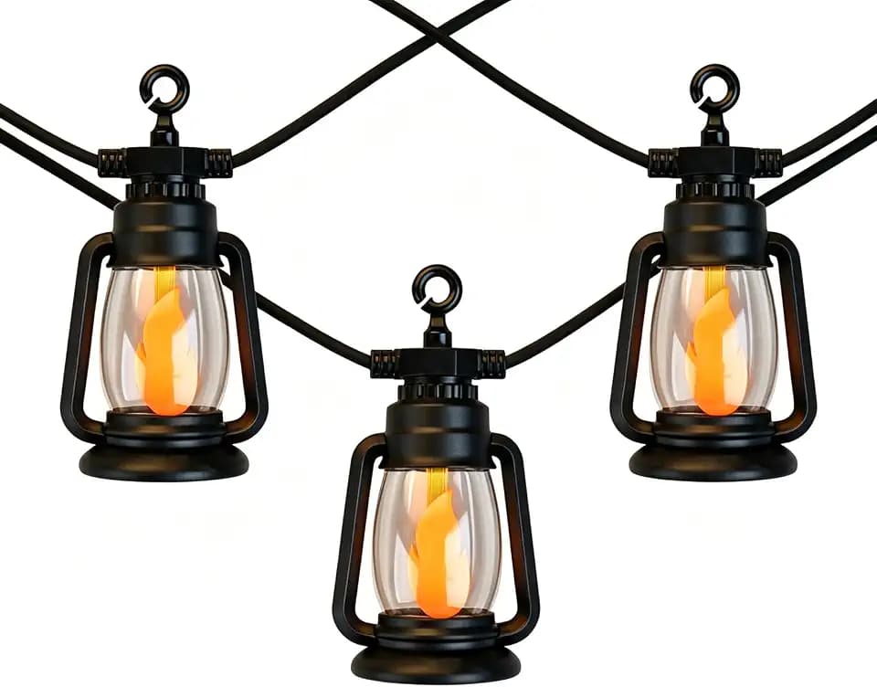 Solar String Lights Outdoor Solar Light String Waterproof Patio Lights with 10 Shatterproof Bulbs