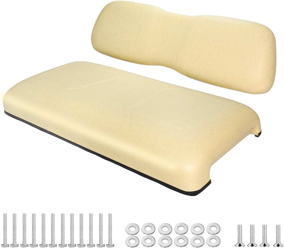 Golf Cart Front Seat Replacement Cushion Assembly Kit for Club Car DS 2000.5-up,Front Seat Bottom and Front Seat Back