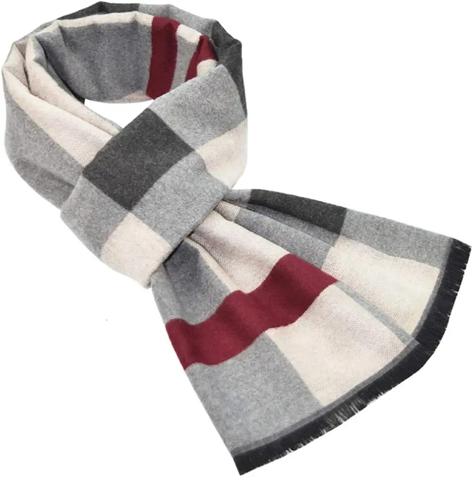 MAKFORT Herren Schal Winter Warm Dicker Klassisch Modern Imitation Kaschmir Herrenschal 180 * 30cm