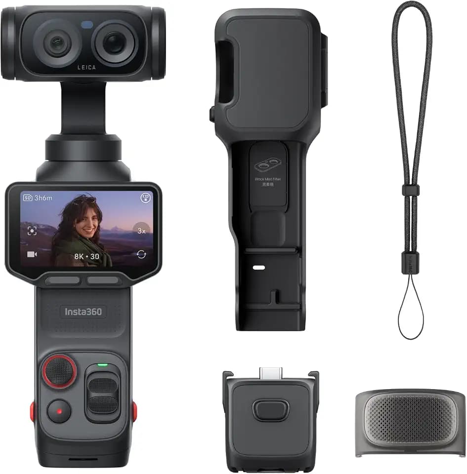 Insta360 Luna Ultra 8K Dual-Lens Gimbal Camera Standard Combo, Cosmic Black