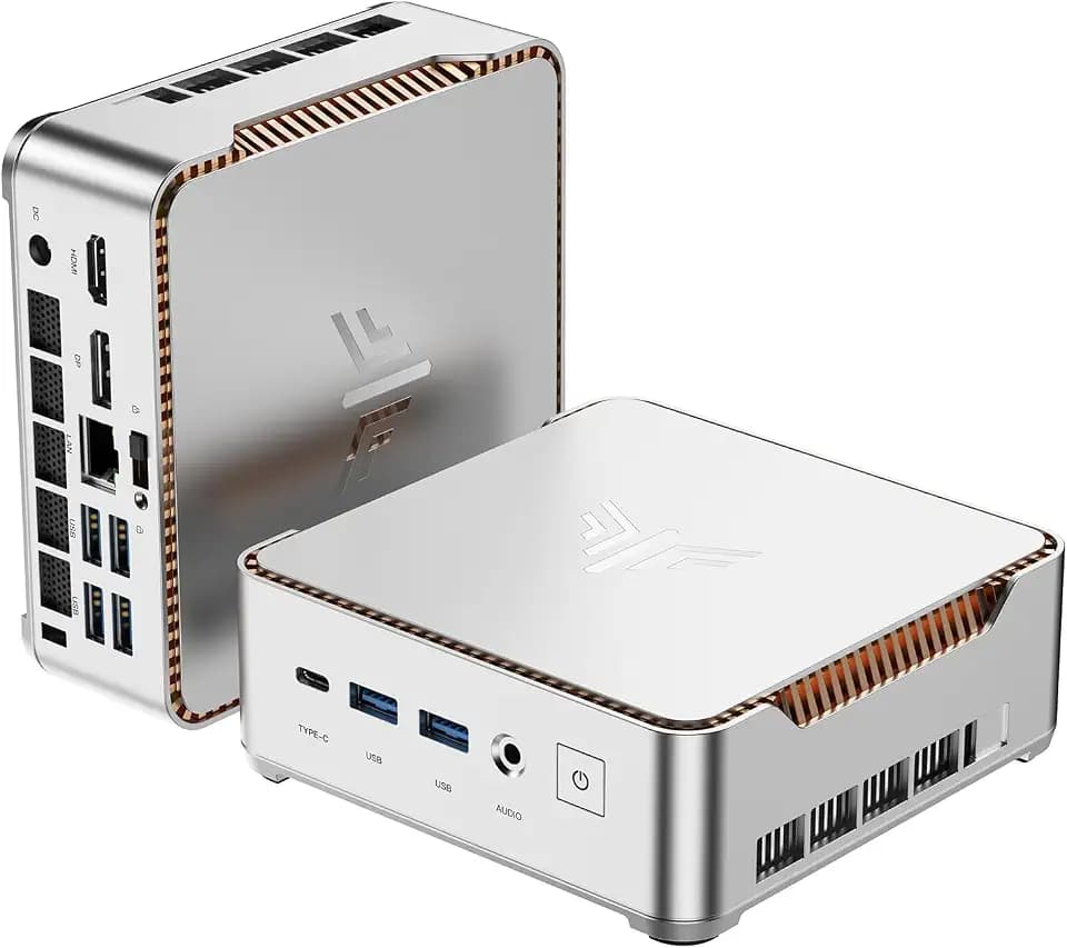 KAMRUI Pinova P2 Mini PC 8GB RAM 512GB SSD, AMD Ryzen 4300U(Beats 10110U/3500U/N95,Up to 3.7GHz,4C/8T) Mini Computers,Triple 4K Display/HDMI+DP+Type-C/WiFi/BT for Home/Business Mini Desktop Computers