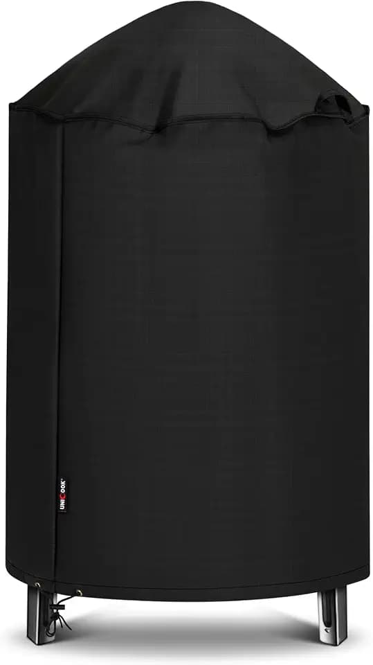 Unicook Round Smoker Charcoal Grill Cover Waterproof, Large, 30"Dia x 36"H