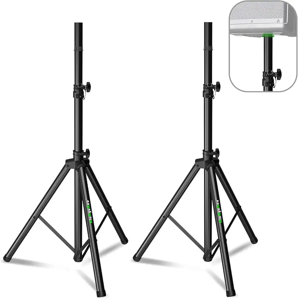 Pair of Speaker Tripod Stands 43.7"-70.8" PA DJ 35mm Mount Insert