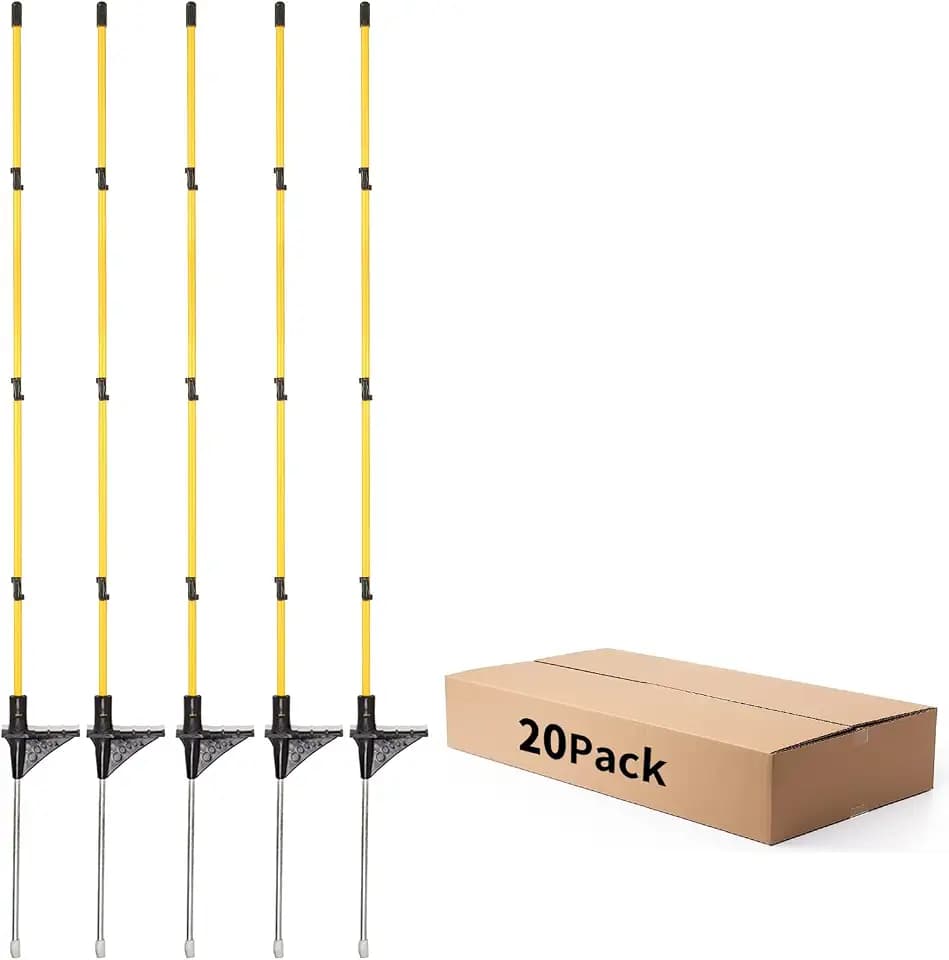 20-Pack 46" Fiberglass Step-in Electric Fence Posts
