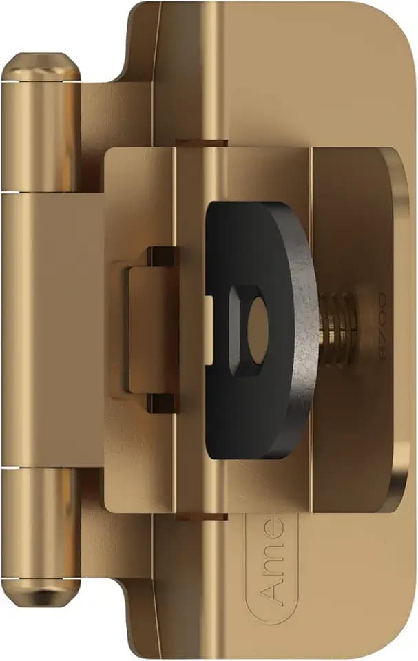 Amerock 1 Pair 3/8" Inset Champagne Bronze Demountable Cabinet Hinge