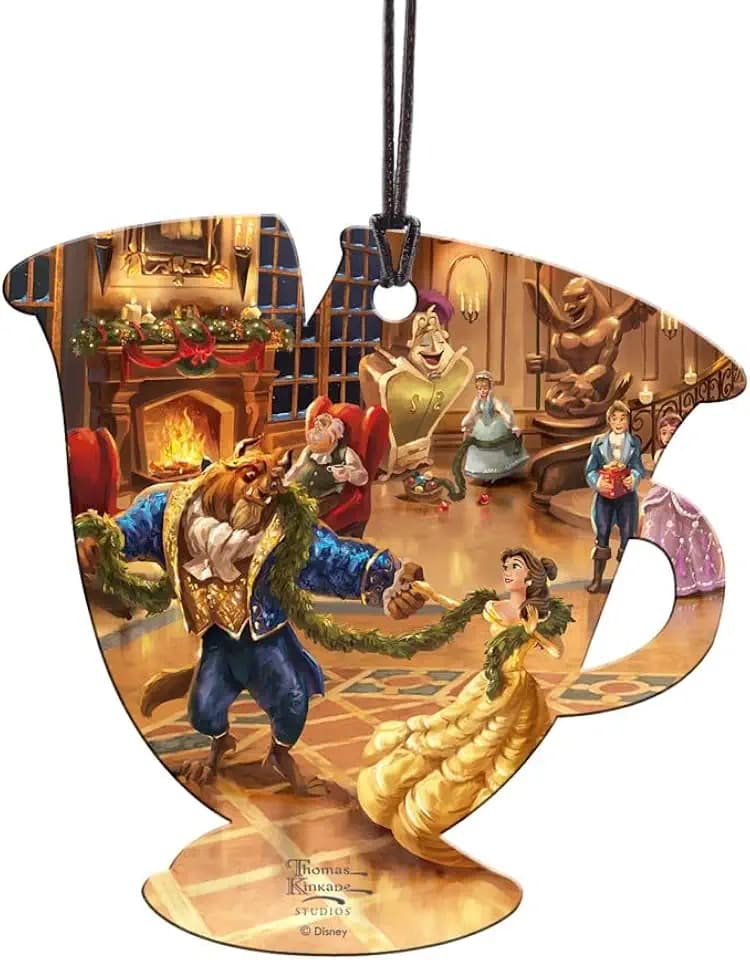 Disney Beauty Beast Christmas Celebration Holiday 3.5 x 3.5 Acrylic Print