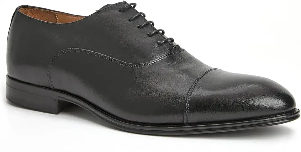 Bruno Magli Men's Adriano Oxfords, Leather Dress Shoes with Cap Toe