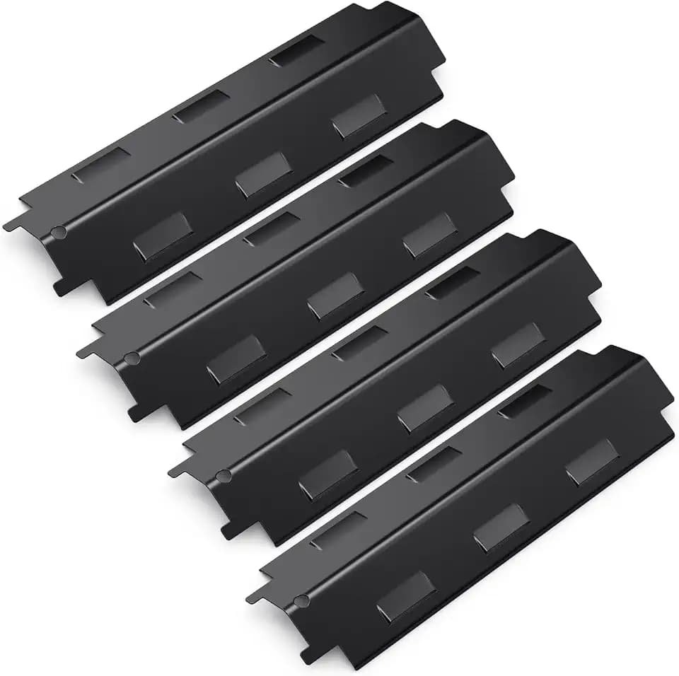 Universal Flavorizer Bar,37x11x3.6 cm Brennerabdeckung,4 Pack Flammenblech Porzellan Stahl Ersatzteile für die Meisten Gasgrill,Heizplatte Zubehör für CharBroil,Thermos,Modelle Grill. (4 PC)