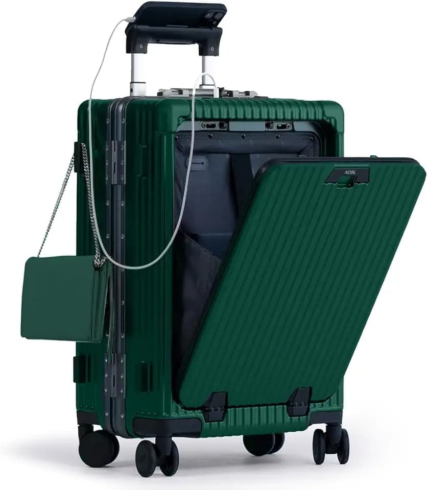 Nobl Travel Carry on Luggage, Zipperless Aluminum Frame, TSA Locks