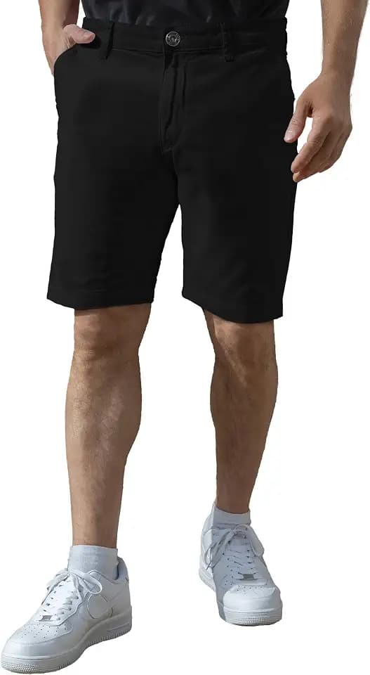 989Zé ENZO Herren-Chino-Shorts, klassische Passform, 22,9 cm, lässige Baumwoll-Stretch-Hose