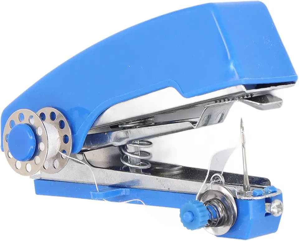 Handheld Sewing Machine, Portable Handy Stitch, Mini Manual Sewer Hand Stitcher Needlework Tool for DIY Crafts Home Travel