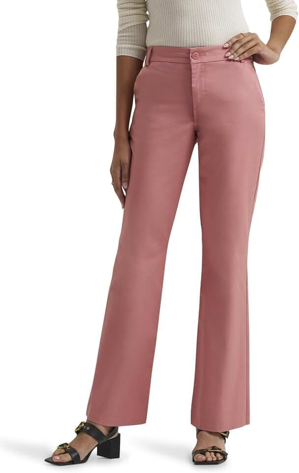 Lee Women's Wrinkle Free Mid Rise Bootcut Pant