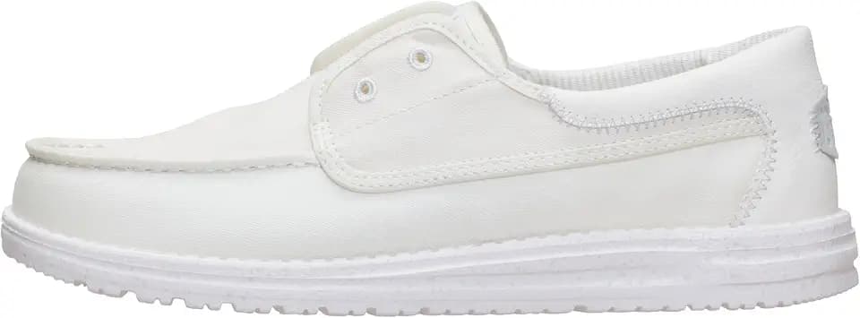 HEYDUDE Men's Wally Cru Stretch Canvas Slip On Shoes | Lightweight Loafers