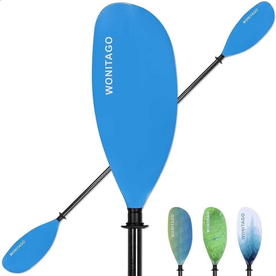 Adjustable Kayak Paddle with Carbon Fiber Shaft and Nylon Blade