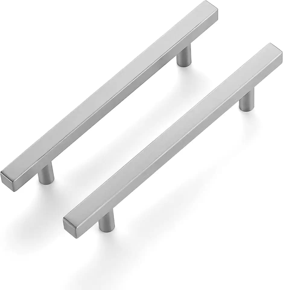 Ravinte Brushed Nickel Square Cabinet Pulls Handles 5 Inch 15 Pack