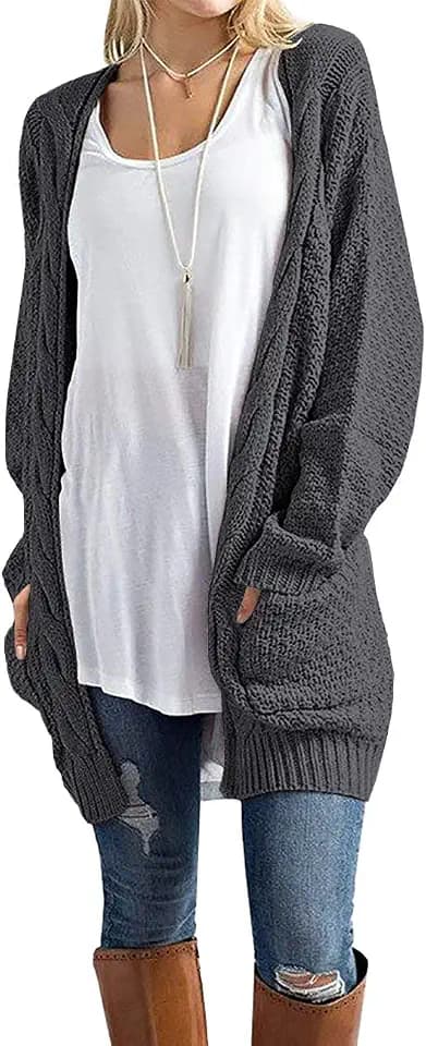 GRECERELLE Womens Fall Winter Long Sleeve Cardigans Sweater with Pockets