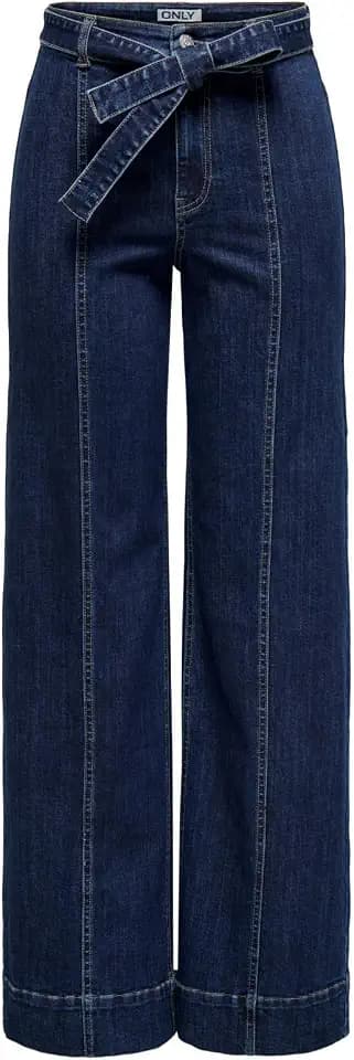 ONLY Female Jeans mit weitem Bein ONLMADISON Hohe Taille Weiter Beinschnitt Jeans
