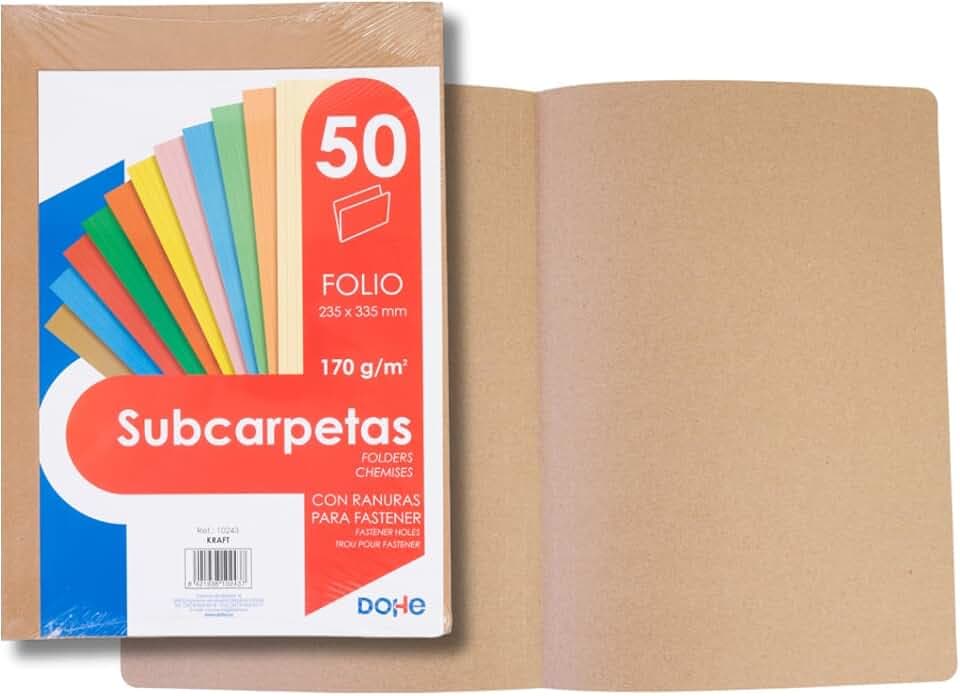 Dohe - Pack Submappen - Folio - Kraft - 50 Stück