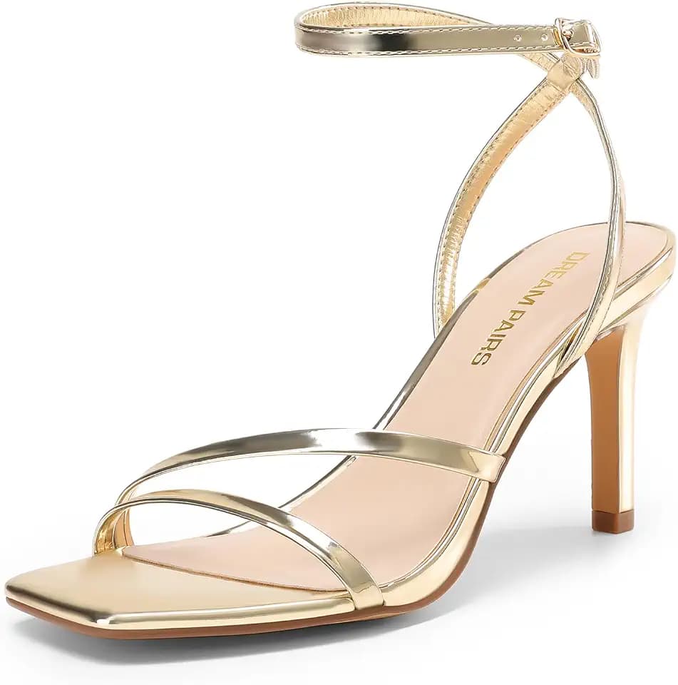 DREAM PAIRS Women's Comfort Sexy Strappy Stiletto Heels