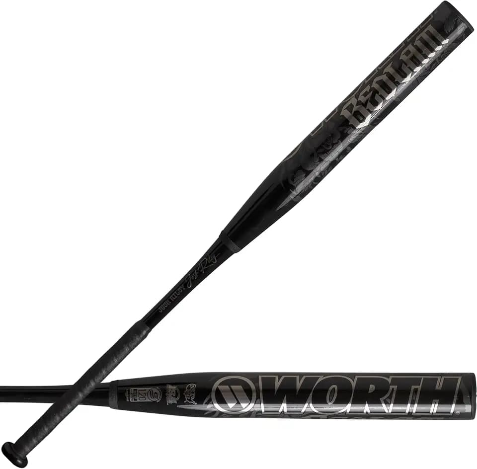 Worth Josh Riley Bedlam Black USSSA Slowpitch Softball Bat | 2 Pc Composite