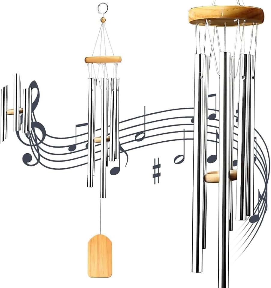 nuosen Windspiel mit Musik-Glocken, Windspiele für Draußen Hängend